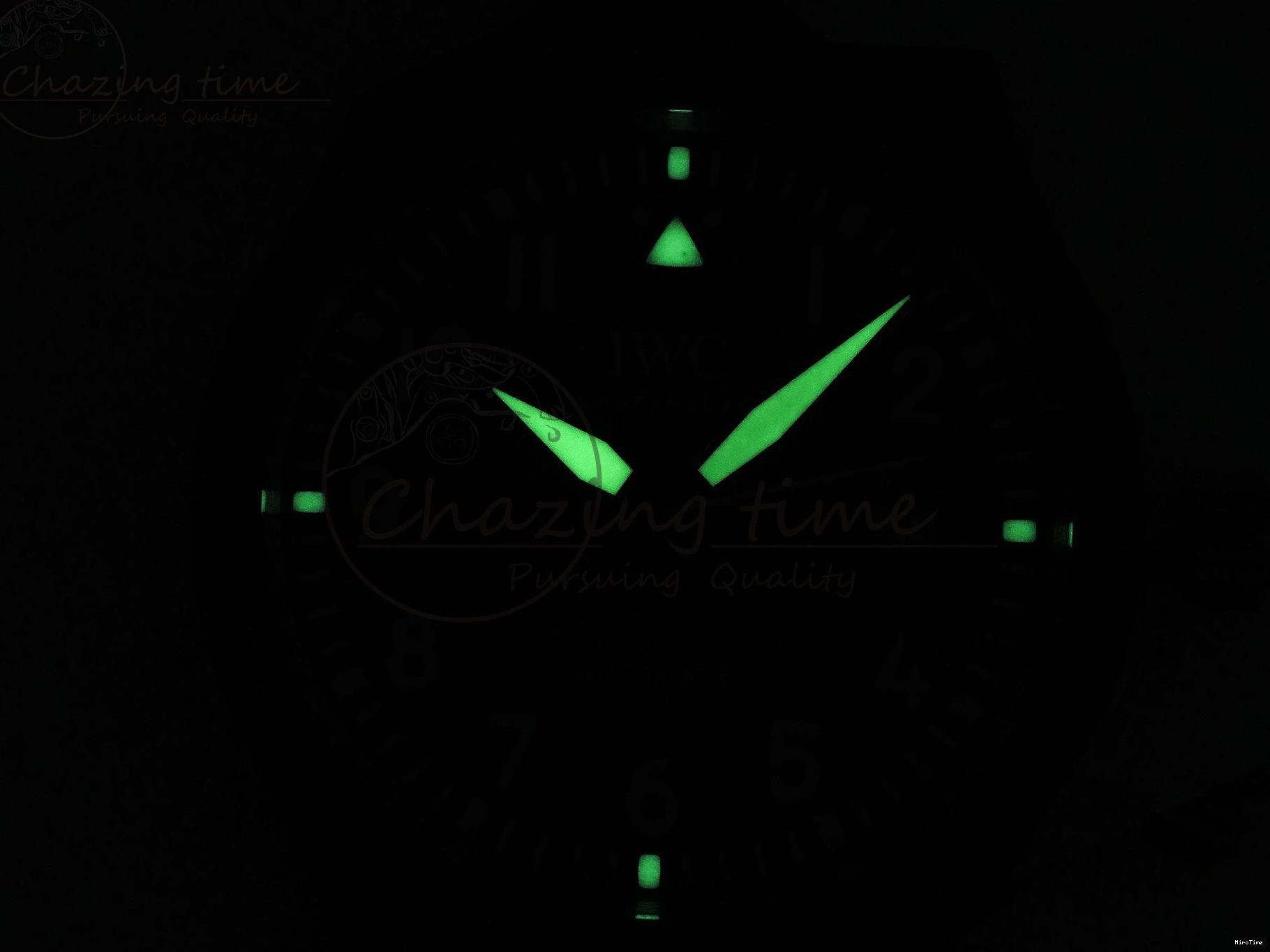 MIROTIME 0208 FreshLook Pilot’s Watch Top Gun Black Ceramic IW326901 ZF 1:1 Best Edition on Black Nylon Strap A 7026